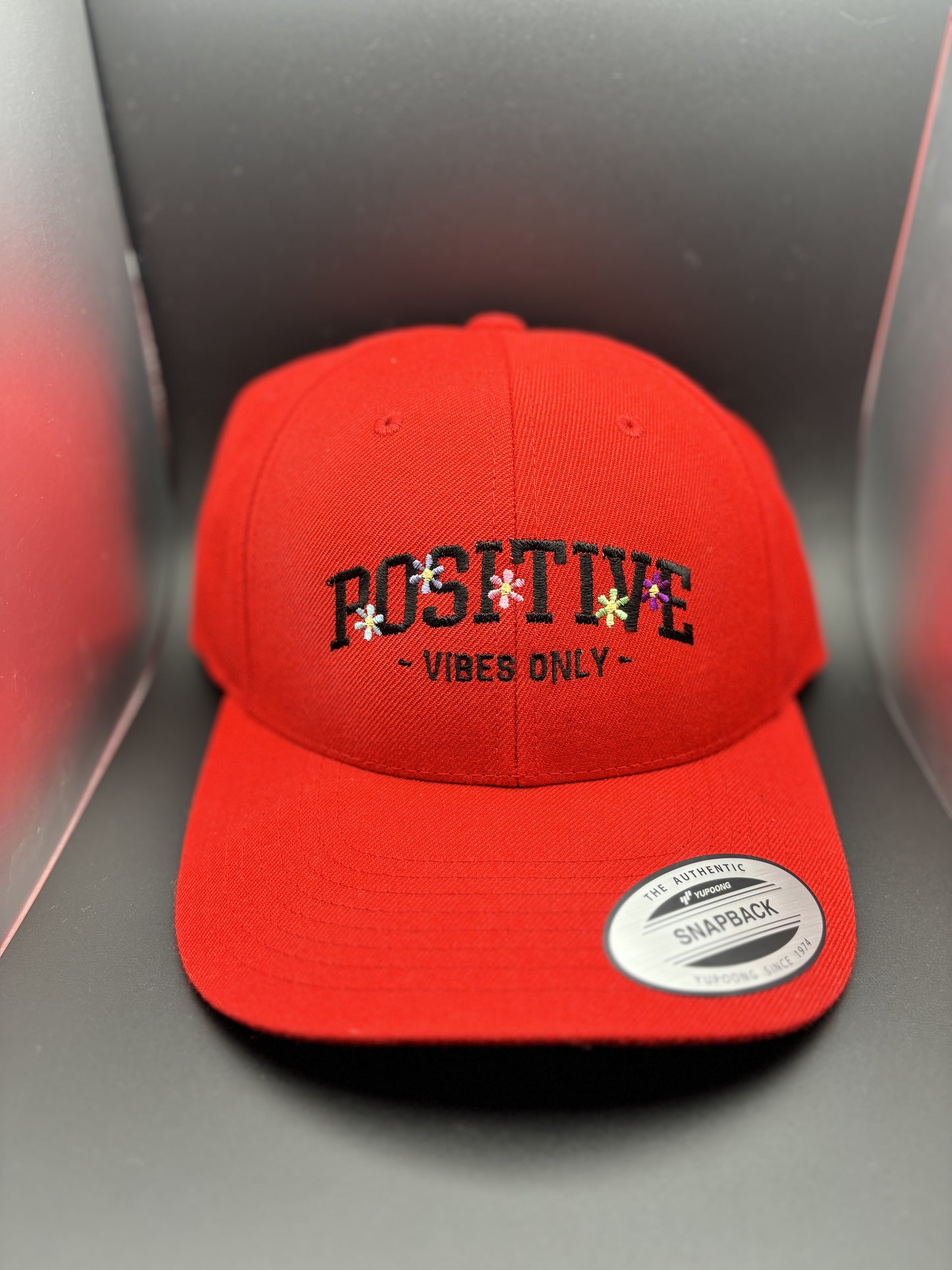 Positive Vibes Only Embroidered Classic SnapBack Hat - Ryze North 