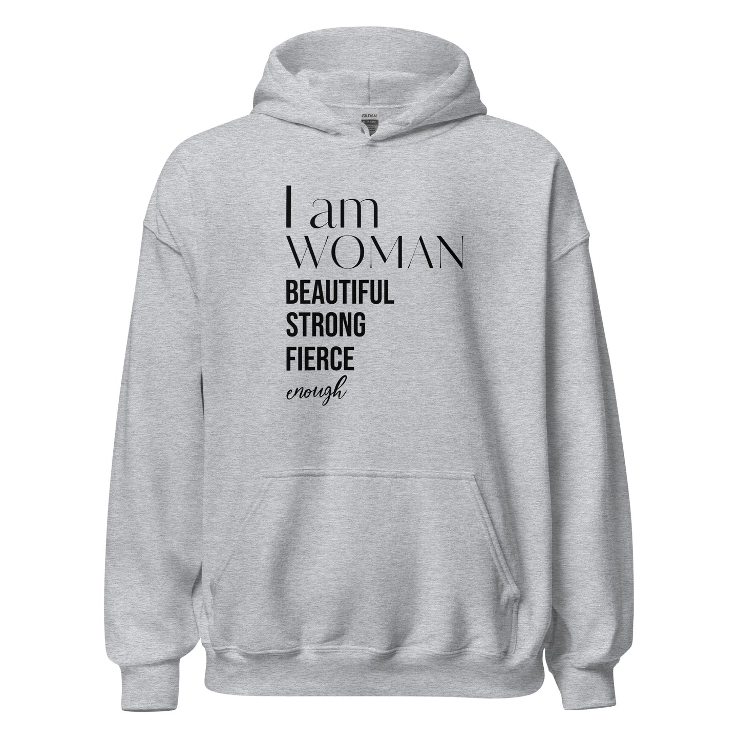 I Am Woman Motivational Hoodie - Ryze North 