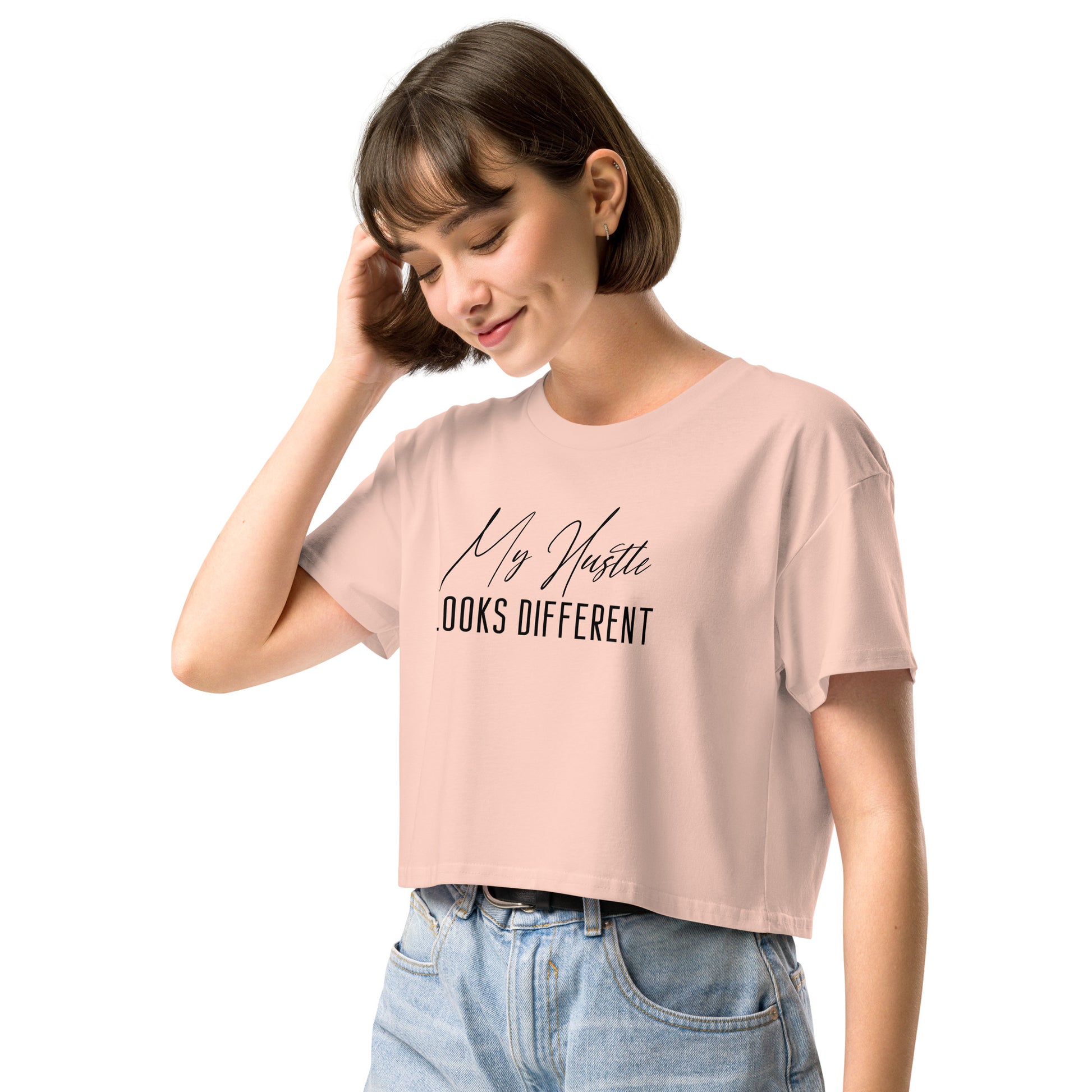 My Hustle Looks Different Women’s Premium Crop Top - Ryze North 