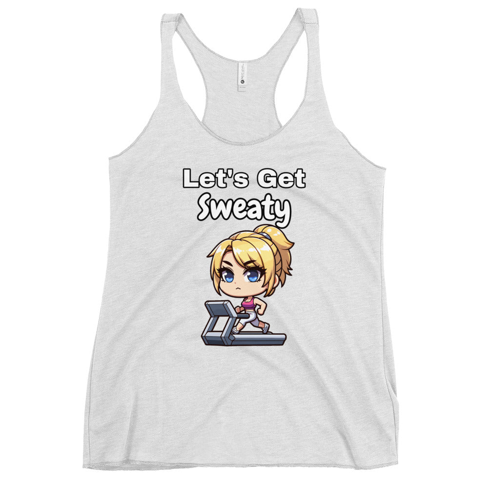 Let's Get Sweaty Women's Racerback Tank - Ryze North 