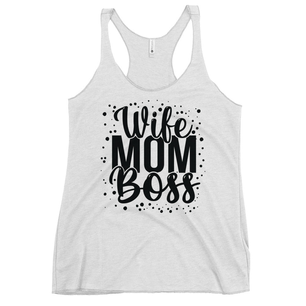 Wife Mom Boss Women's Premium Tank Top - Ryze North 