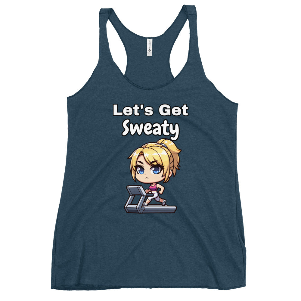 Let's Get Sweaty Women's Racerback Tank - Ryze North 