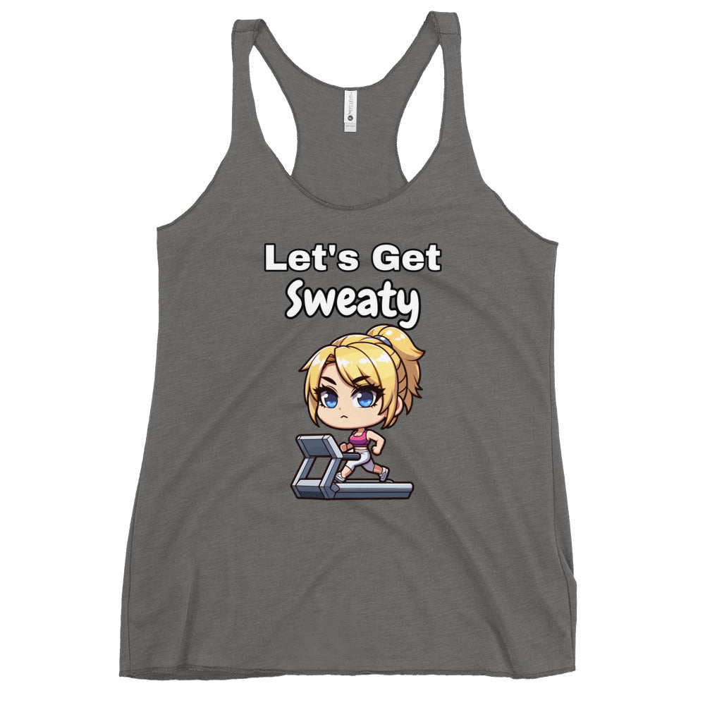 Let's Get Sweaty Women's Racerback Tank - Ryze North 