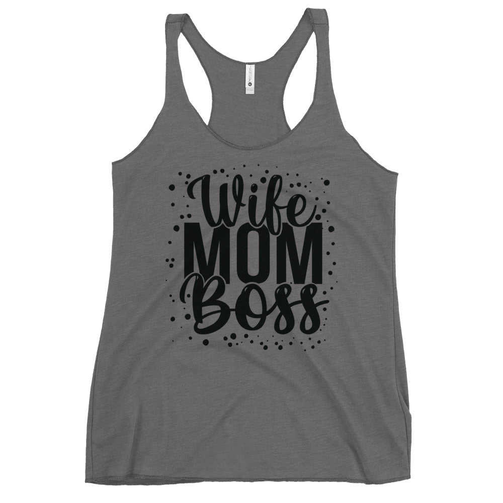 Wife Mom Boss Women's Premium Tank Top - Ryze North 