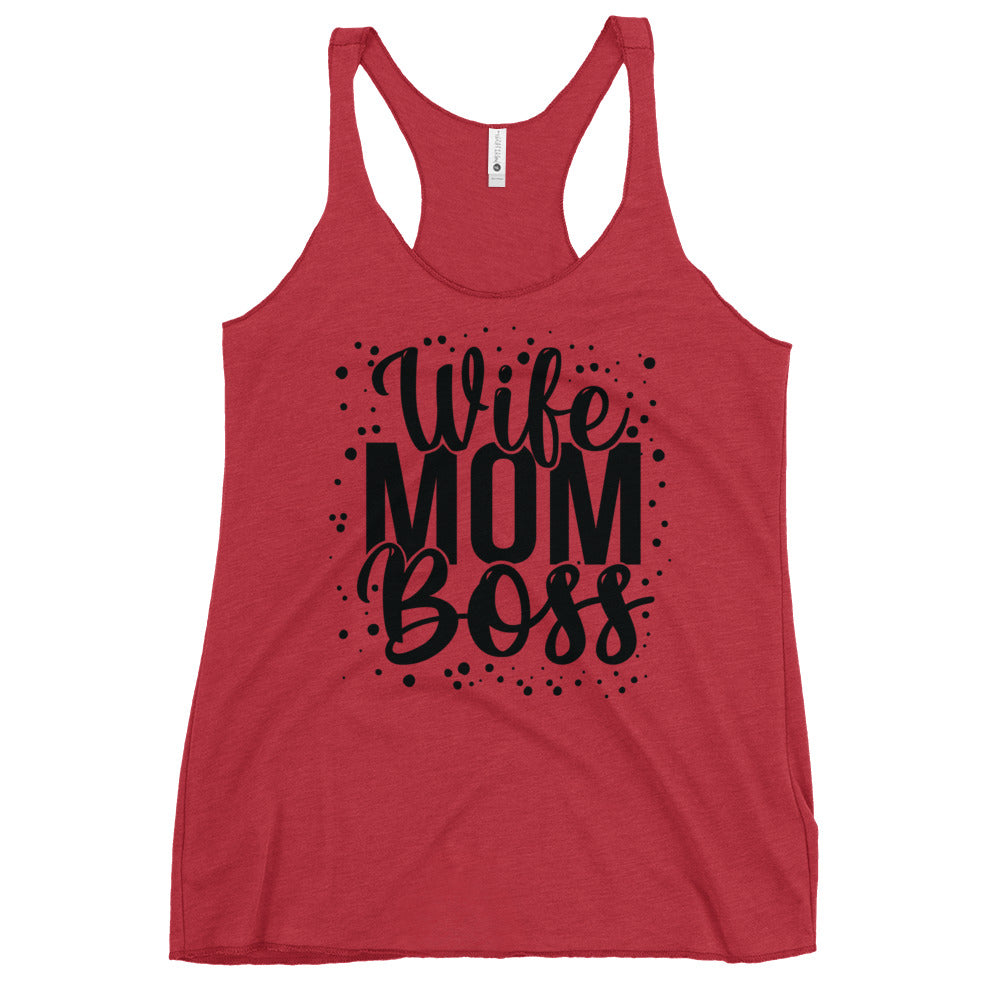 Wife Mom Boss Women's Premium Tank Top - Ryze North 