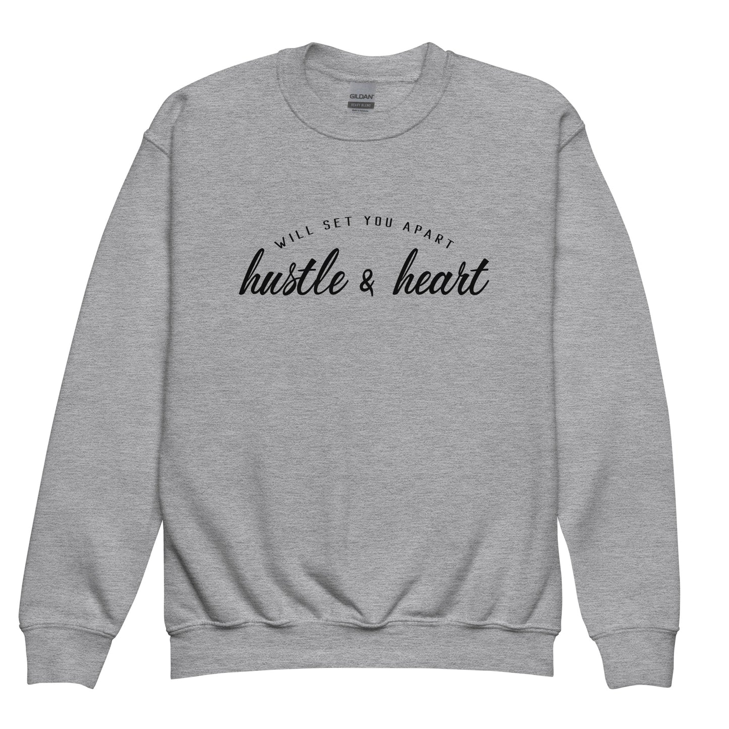 Hustle & Heart Youth Crewneck Sweatshirt - Ryze North 