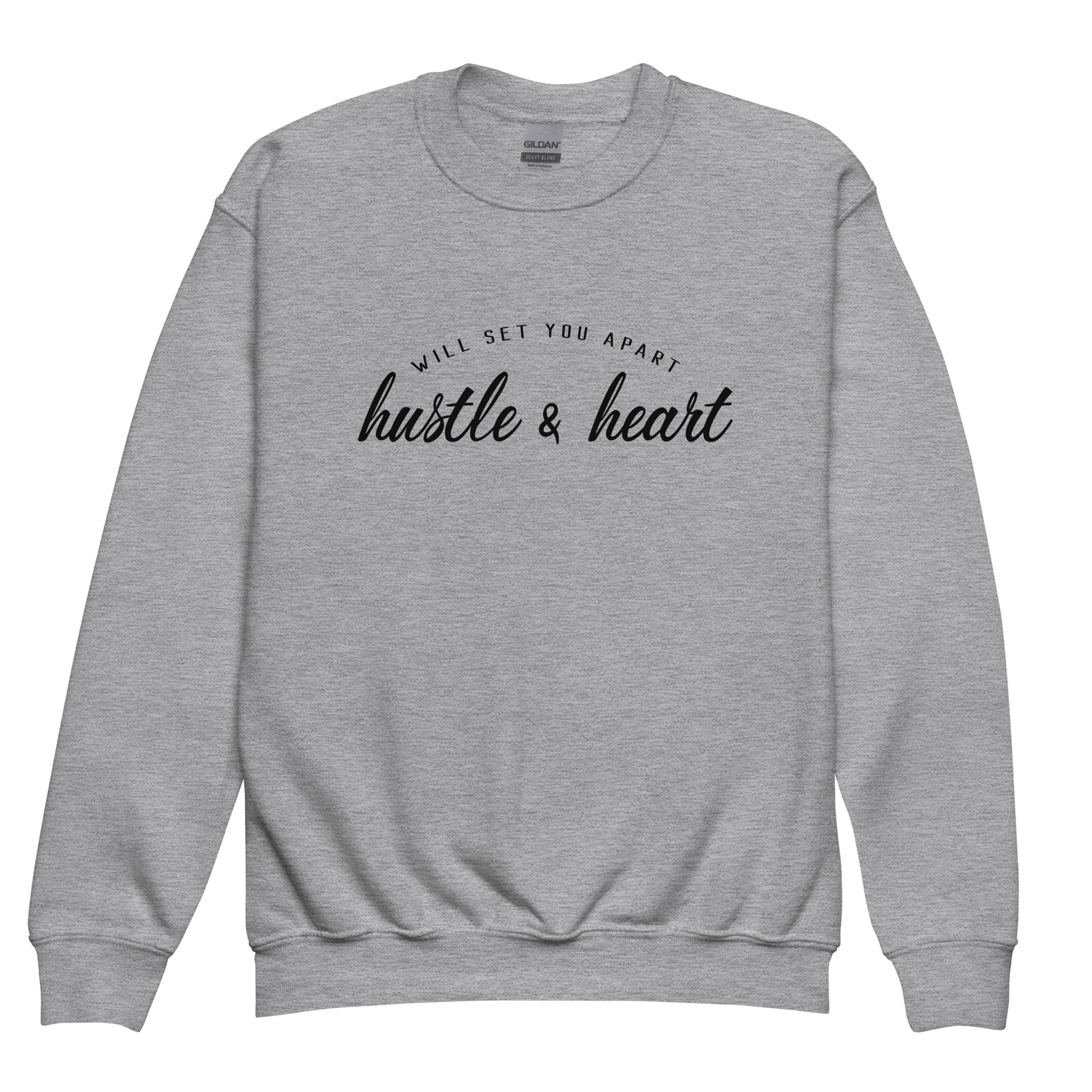 Hustle & Heart Youth Crewneck Sweatshirt - Ryze North 