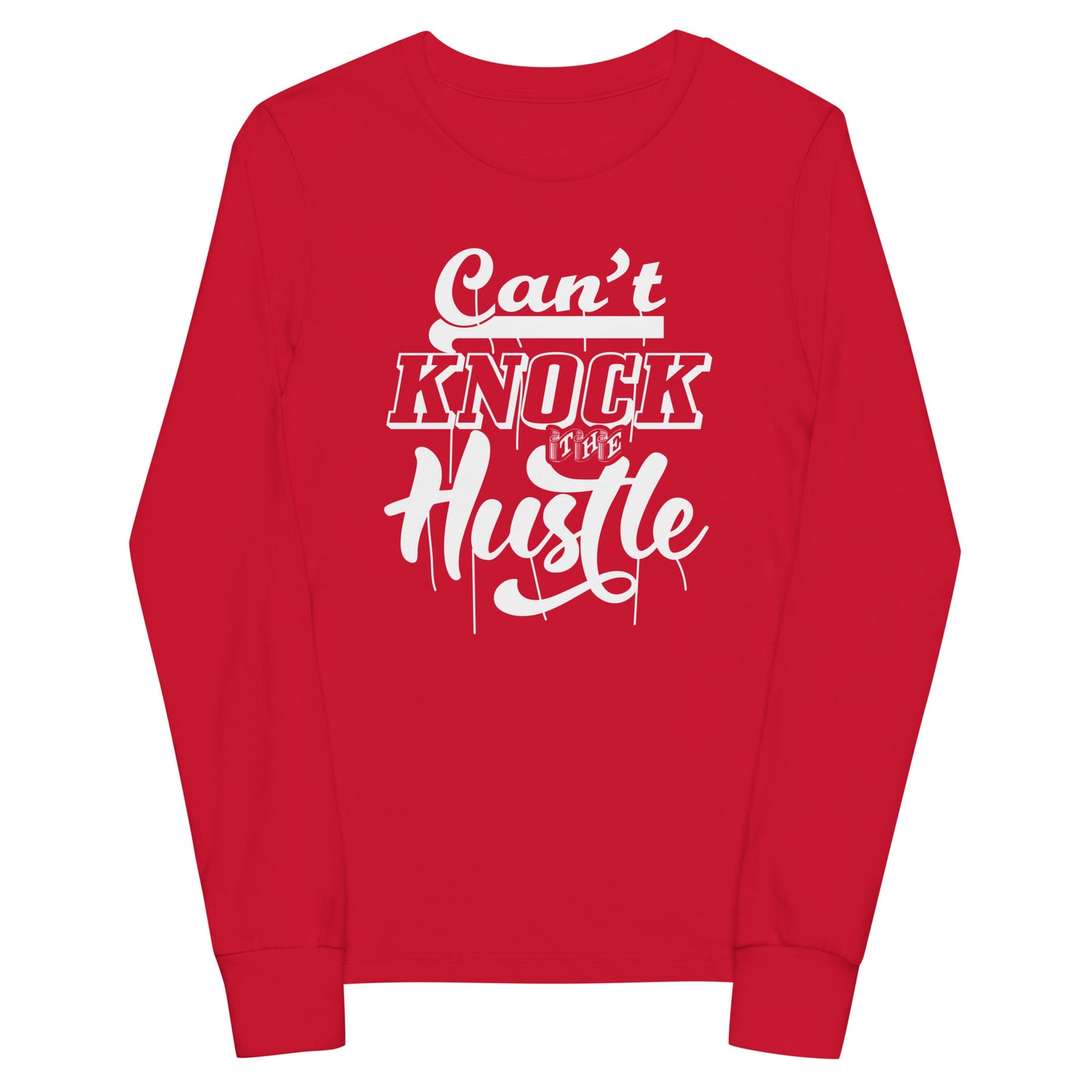 Can't Knock The Hustle Premium Youth Long Sleeve - Ryze North 